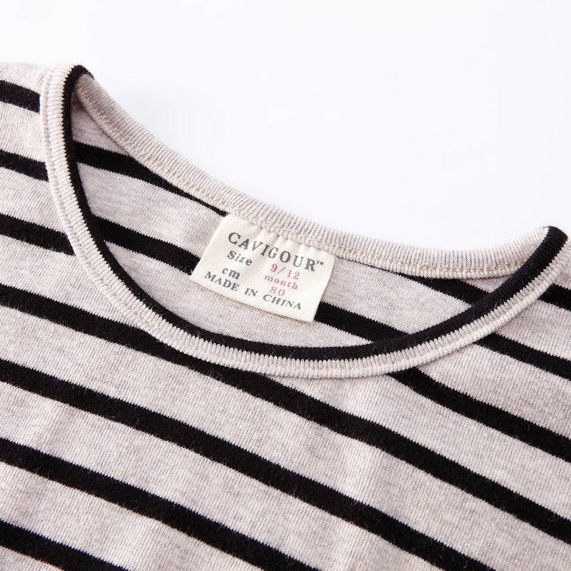 Fashion Striped Baby Girls Clothes T Shirts