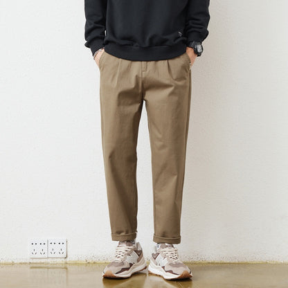 All-matching Khaki Tooling Straight-leg Pants