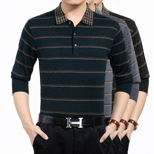 Men's sweater lapel thin section men's sweater