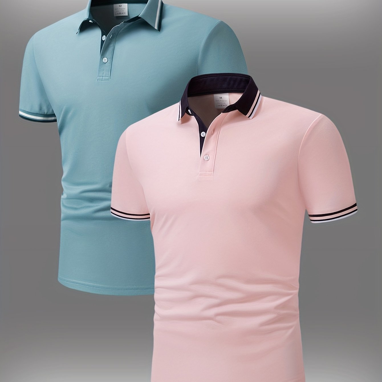 Men's Short-sleeved Shirt With Contrasting Colors