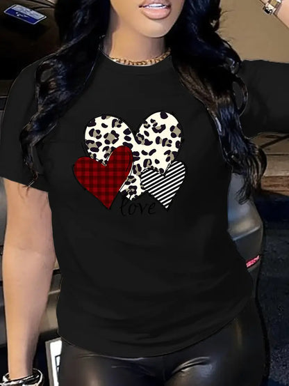 Valentine's Day Love Round Neck Women's T-shirt