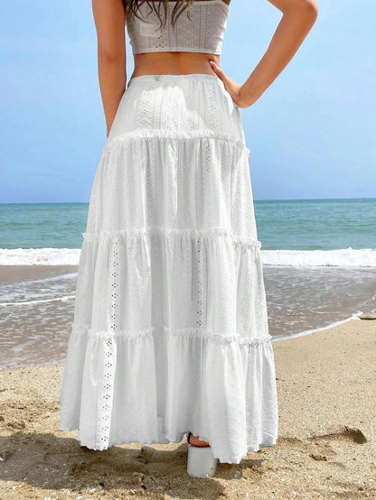 Women's Waist Mid-length Stitching Skirt