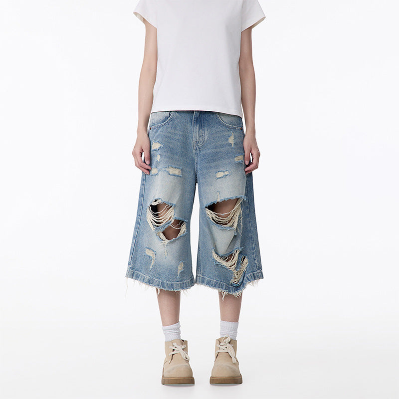 Men's All-matching Straight Capri Pants