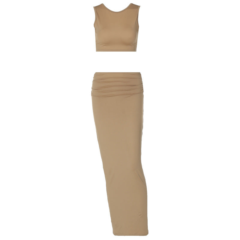 Women Tank Tops Long Skirts Party Dresses