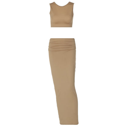Women Tank Tops Long Skirts Party Dresses