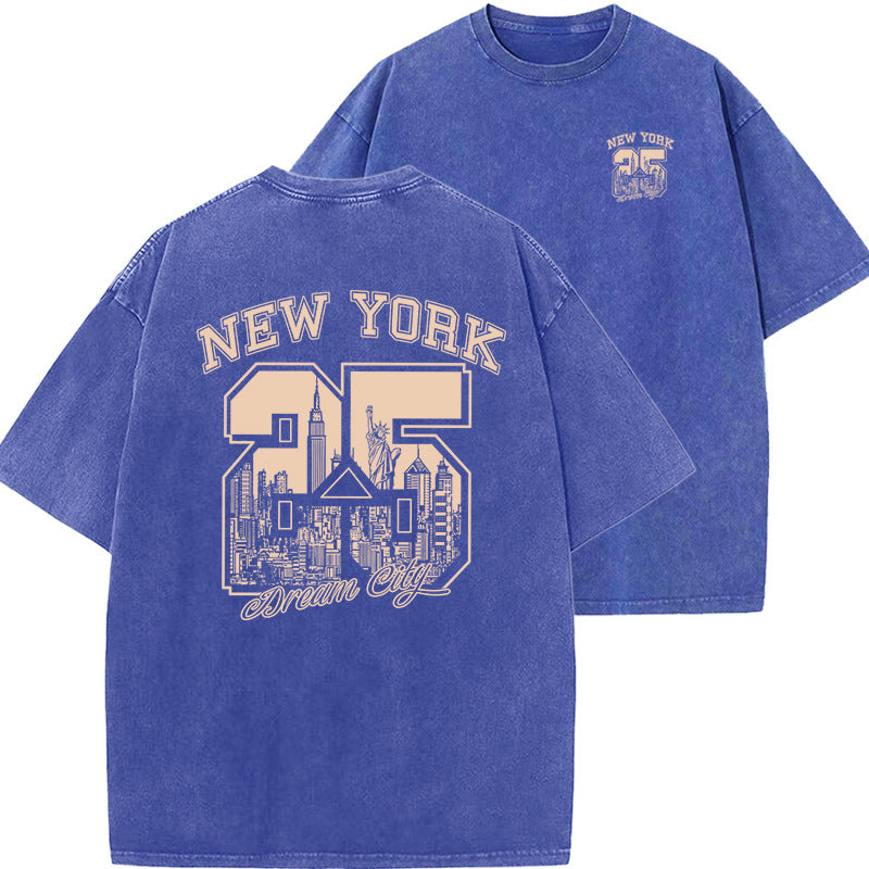 Men's Vintage Washed Short-sleeved T-shirt