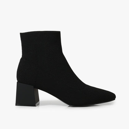 Ladie's All-match Stretch Knitted Booties