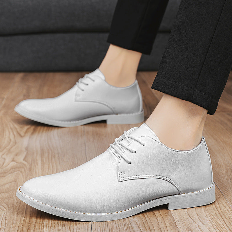 Casual Leather Men's Lace-up Wedding Shoes