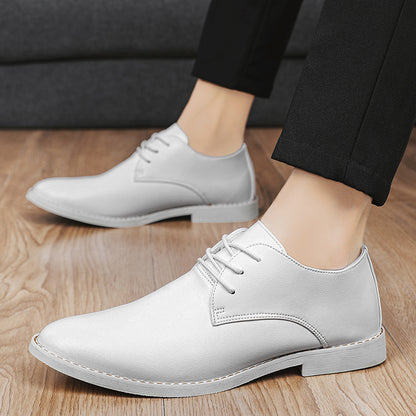 Casual Leather Men's Lace-up Wedding Shoes