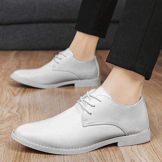 Casual Leather Men's Lace-up Wedding Shoes