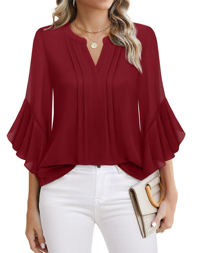 Women's Three-quarters Sleeve Tops Dressy