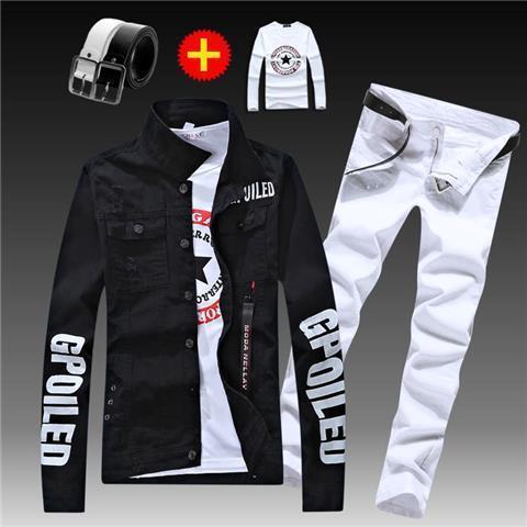 Men's Polyester Jeans Suit