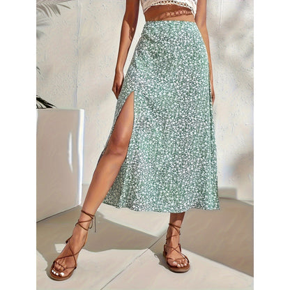 Women's Floral Split Skirt Fairy Dress