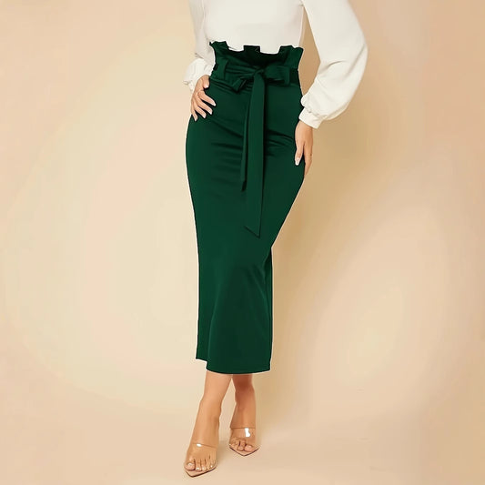 Ladies High Waist Slim Fit Bud Skirt