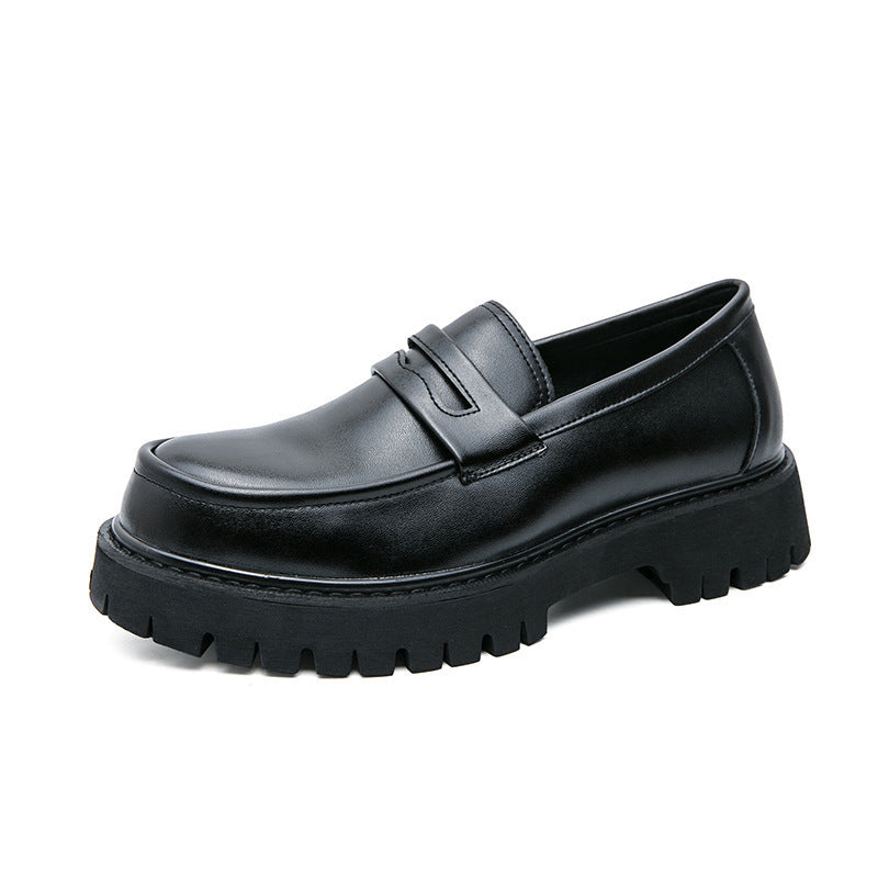 Nice Loafer Height Increasing Shoes Black Fashion