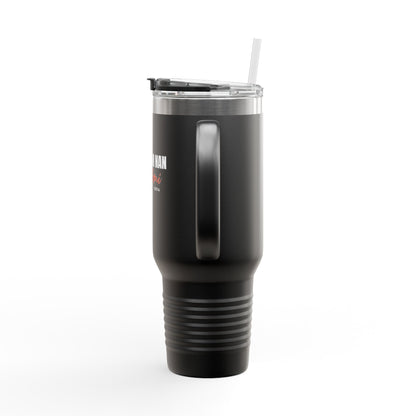 40oz Insulated Travel Mug "Bondye m nan pap Domi"