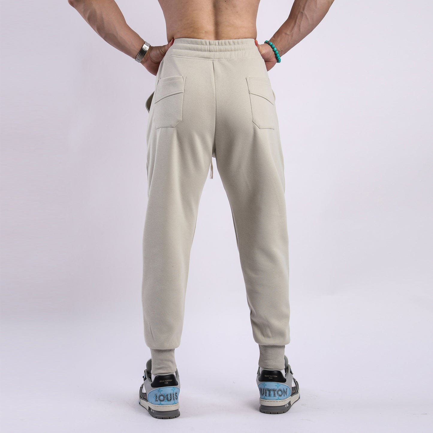 Men's Trousers Ankle-tied Drawstring Sweatpants