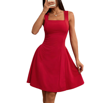 Slim Fit Backless Sleeveless Dress