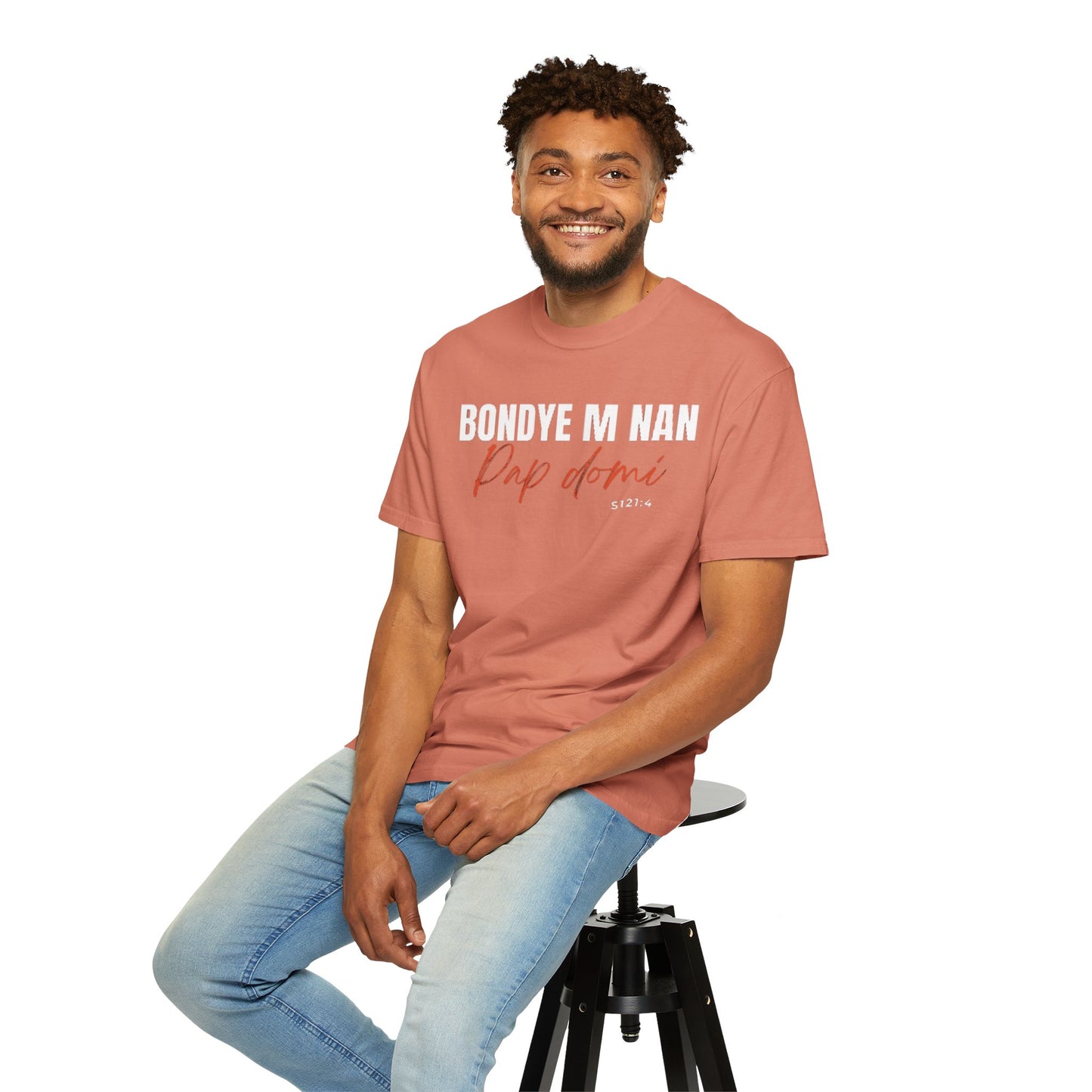 (White Letters) Bondye m nan pap Domi T-Shirt