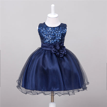 Baby Sequin Flower Girl Wedding Princess Dress