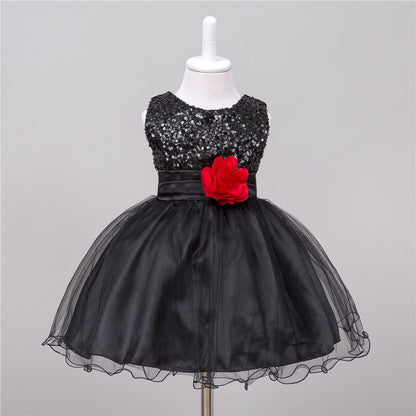 Baby Sequin Flower Girl Wedding Princess Dress
