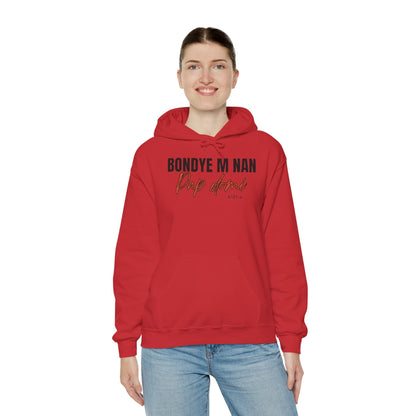 Hoodie Designed "Bondye m nan pap Domi"