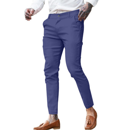 Men's Twill Cotton Stretch Fashion Slim Pencil Pants