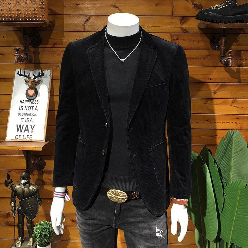 Corduroy Suit Men's Business Slim Fit Casual