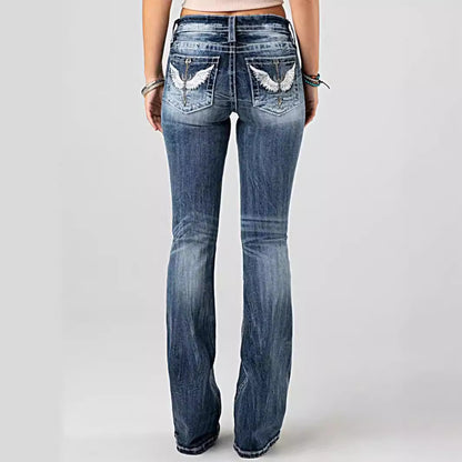 Ladies Heavy Stretch Denim Trousers