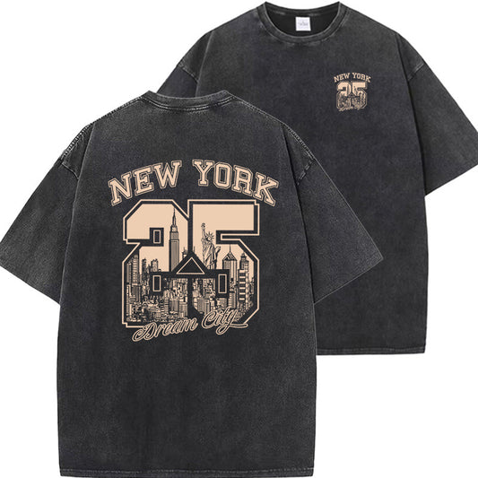 Men's Vintage Washed Short-sleeved T-shirt