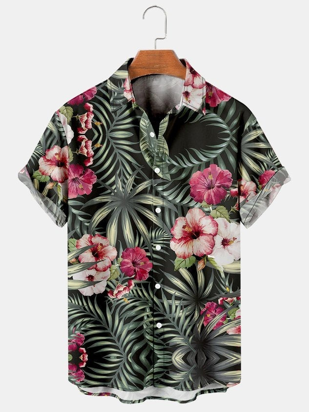 Summer Flower Pattern Seaside Shirt
