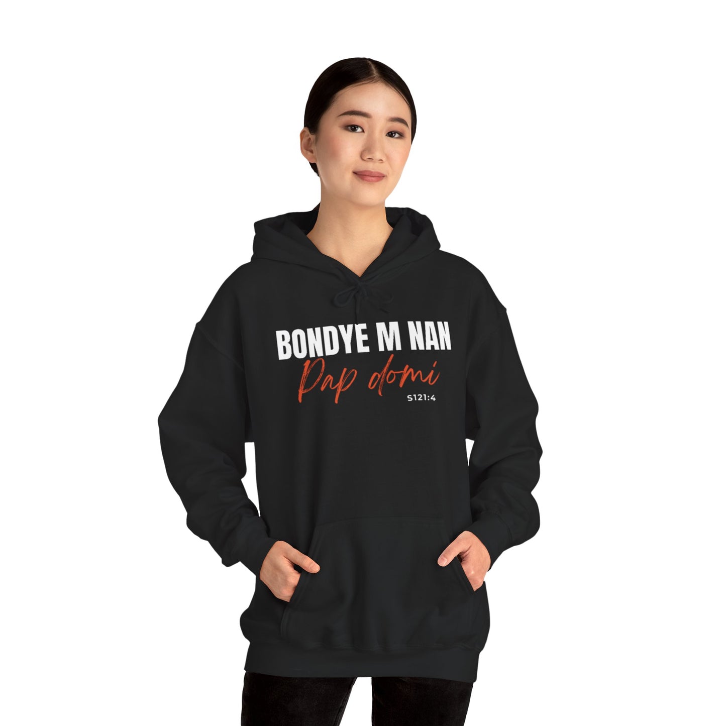 Hoodie Designed "Bondye m nan pap Domi"
