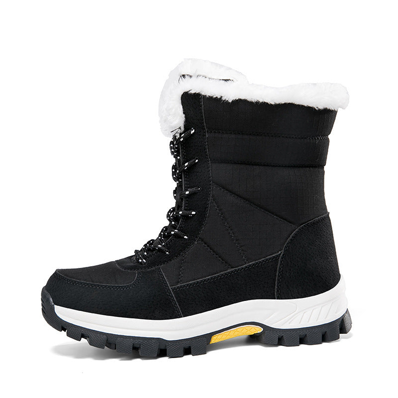 Ladie's Non-slip Waterproof Cold-proof Snow Boots Cotton-padded