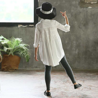 Girls' Big Kids Loose Fashionable Tops Korean Style