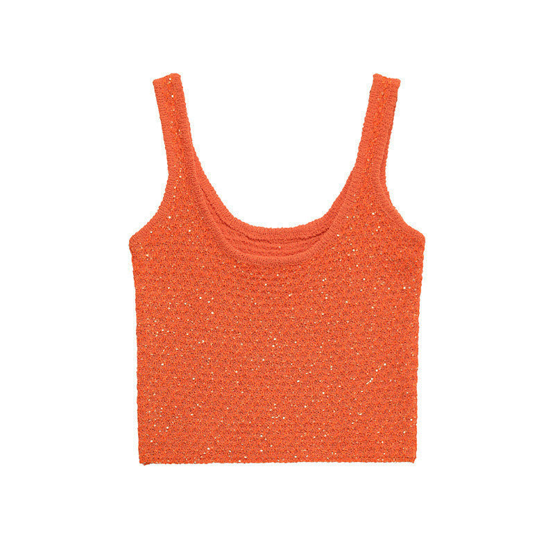 Women Short Top Wide Camisole Vest
