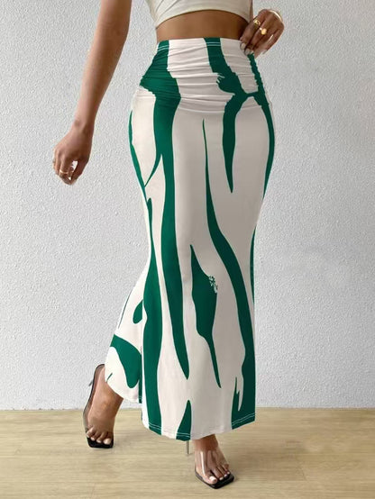 Zebra Pattern Slimming Skirt