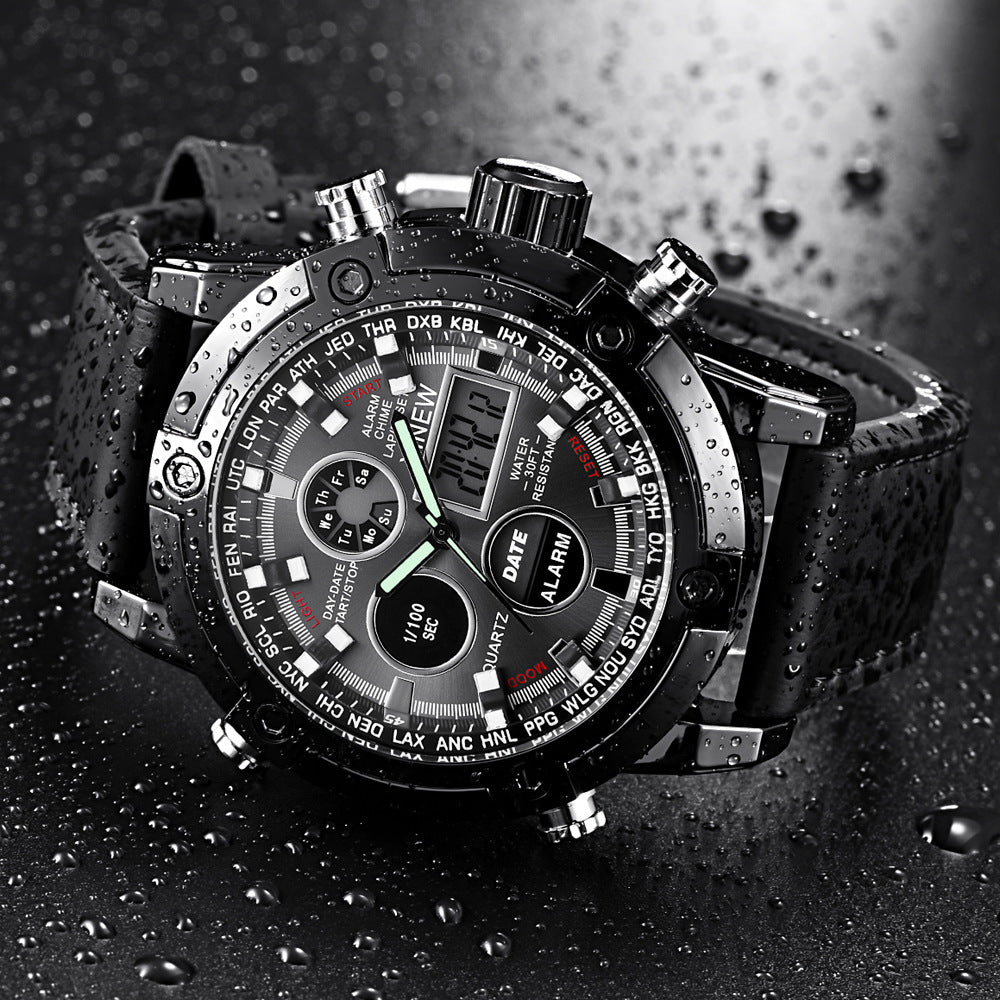 Men's Fashion Belt Multi-functional Watch