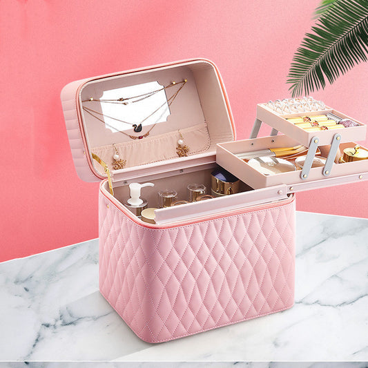 Large Capacity Portable Cosmetics Storage