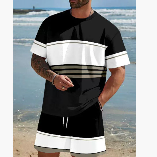 Men's Short-sleeved T-shirt Shorts Suit