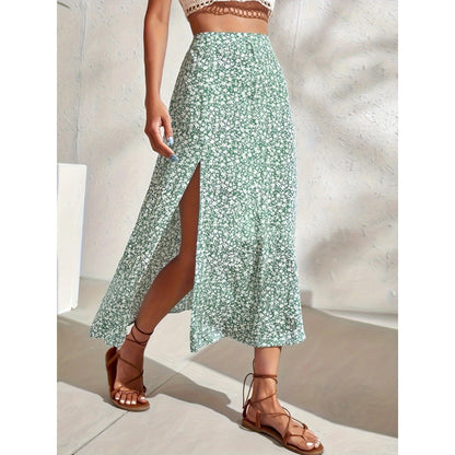 Women's Floral Split Skirt Fairy Dress