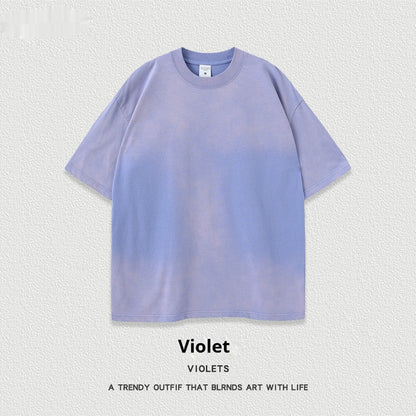 Retro Washed Short Sleeve Round Neck T-shirt