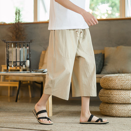 Cotton And Linen Shorts Pants