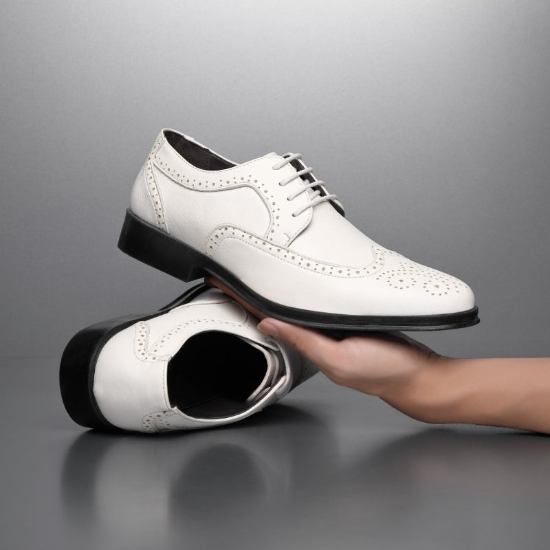 Men's Block Carved CasuLeather Shoes