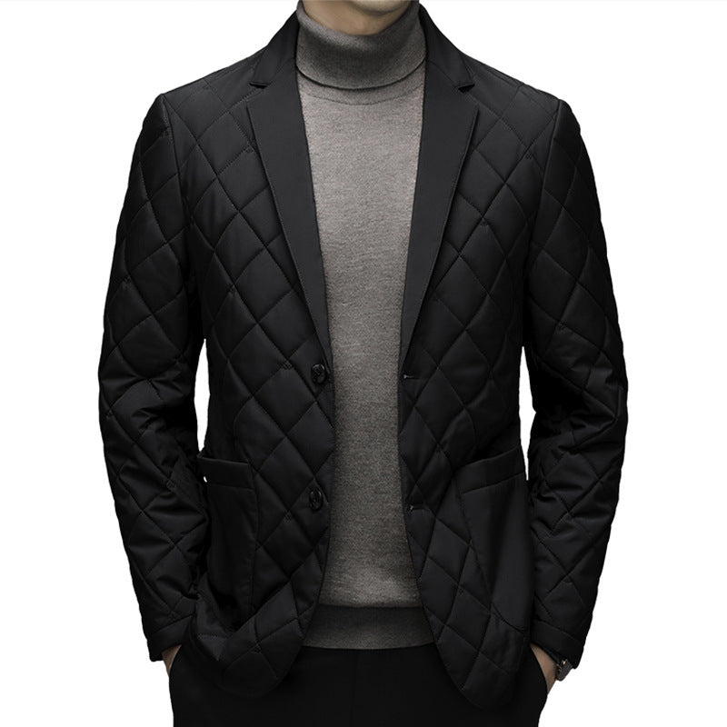 Clothing Down Men's Lapel Thick Warm Jacket