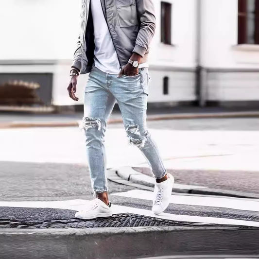 Well Fashioned Wash Jeans Men's Ripped