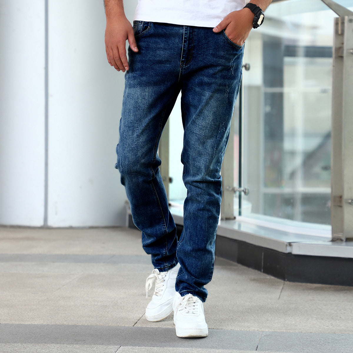 Slim Fit Stretch Men's Youth Blue Jeans