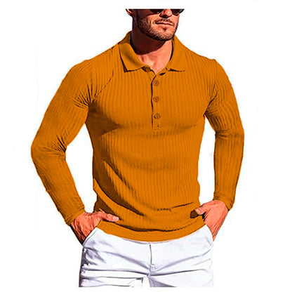 High Elastic Slim Knit Bottoming Men T-Shirt