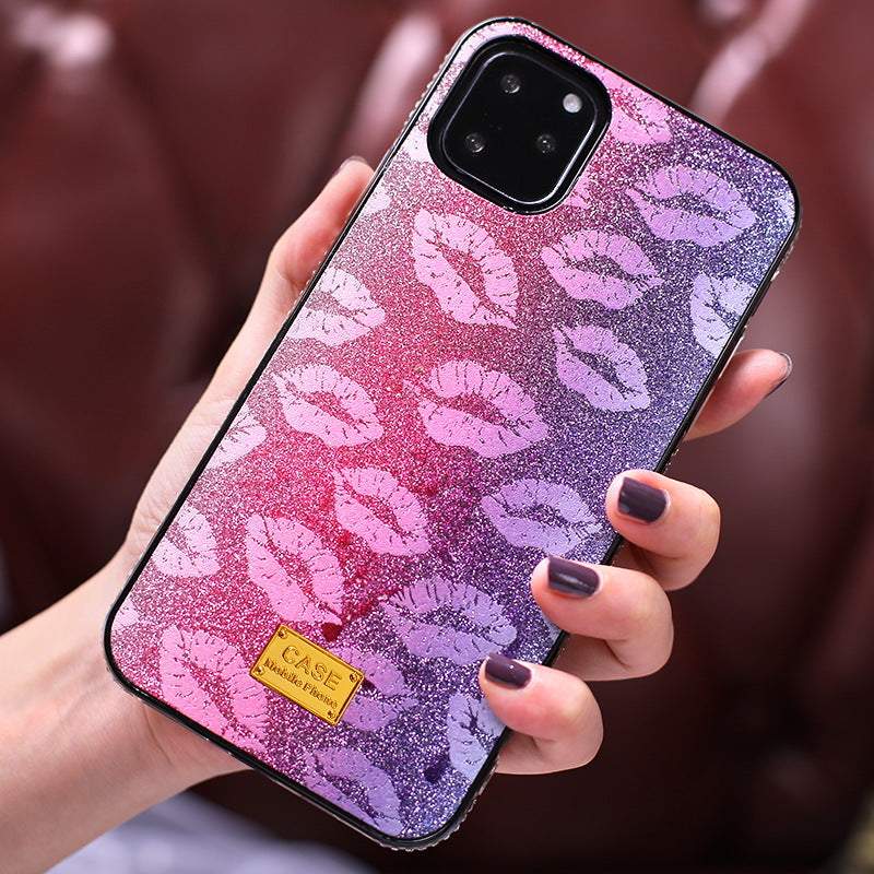 Glitter powder side phone case