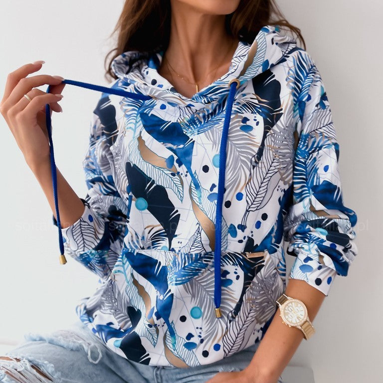 Hooded Rope Pocket Sweatshirt Coat