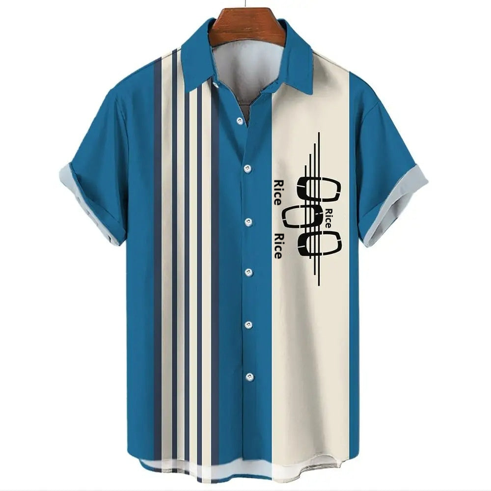 Men's Hawaiian Shirt Button Short Sleeve
